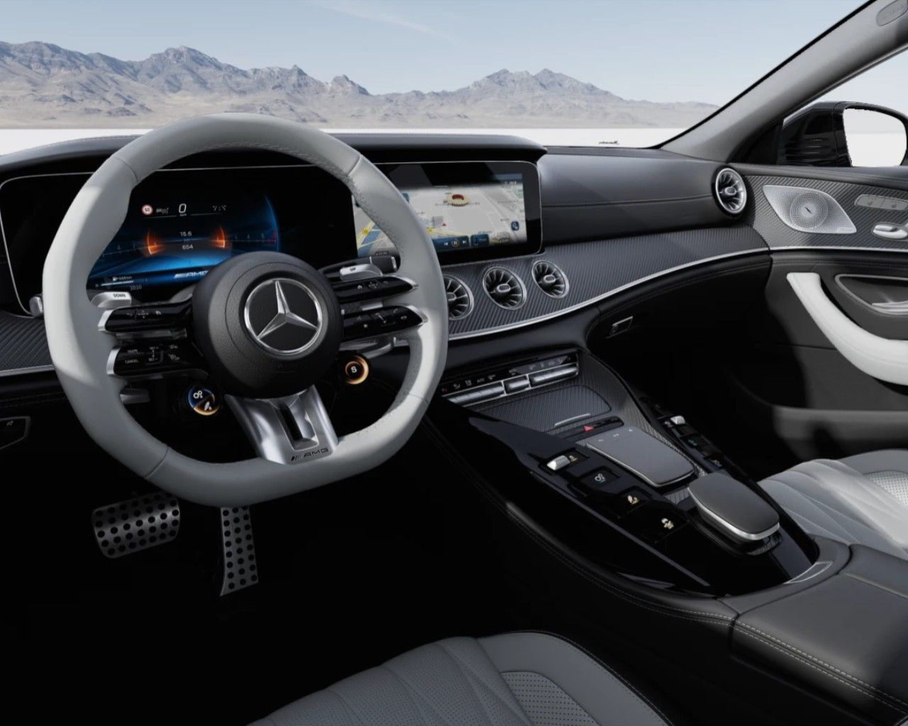 MERCEDES AMG GT 53 4MATIC 4-DOOR COUPÉ | skladem | české předváděcí auto | šedá Graphite | bílá kůže nappa | maximální výbava | VIP sleva | nákup online | AUTOiBUY.com